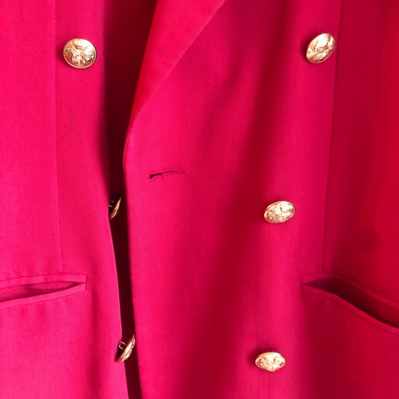 COPY - Ruby red vintage blazer with gold buttons - Picture 4 of 5